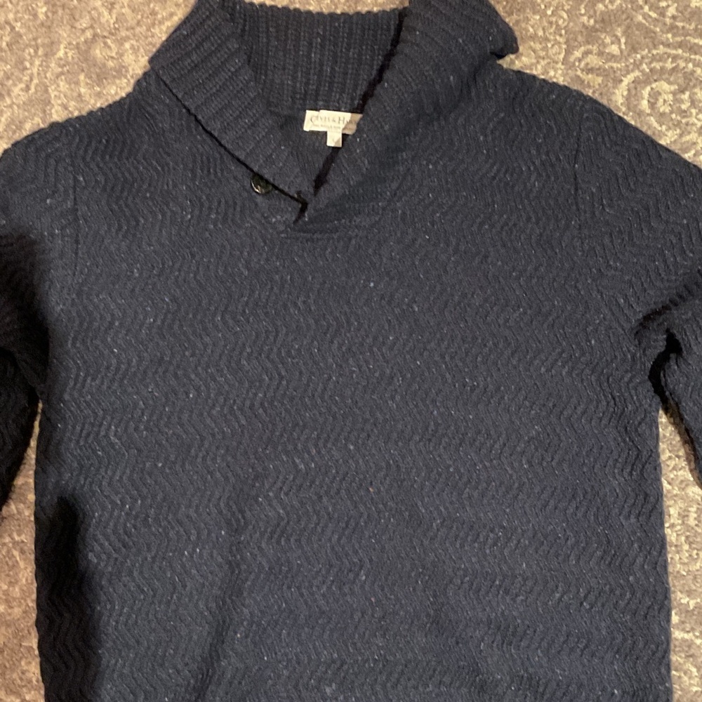 Classic Navy V-Neck Sweater
